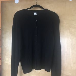 J. Crew Black Cashmere Cardigan